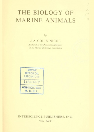 The biology of marine animals