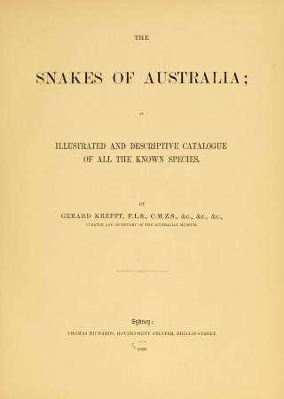 The snakes of Australia